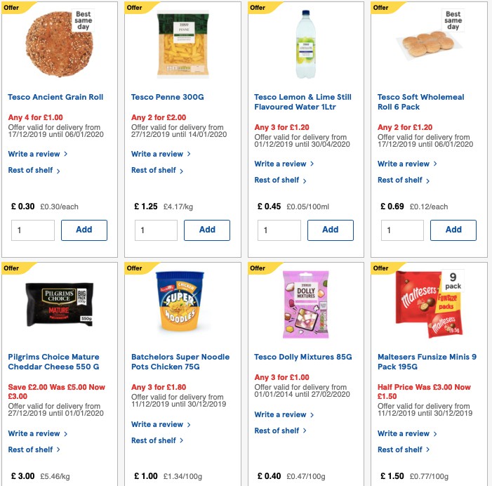 TESCO Offers from 27 December