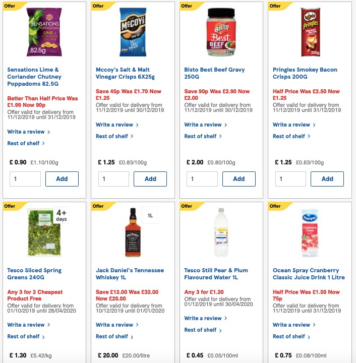 TESCO Offers from 27 December