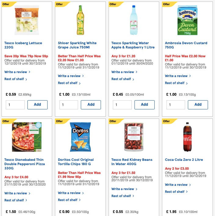 TESCO Offers from 27 December