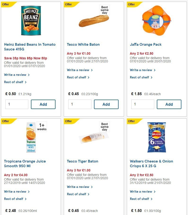 TESCO Offers from 8 January