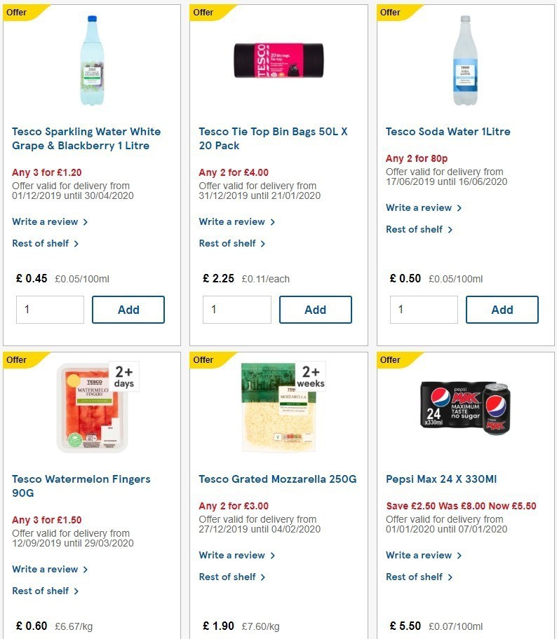 TESCO Offers from 8 January