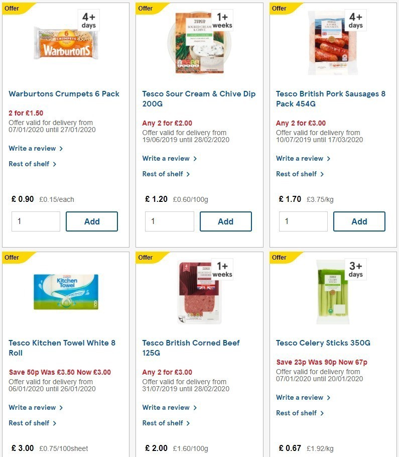 TESCO Offers from 8 January