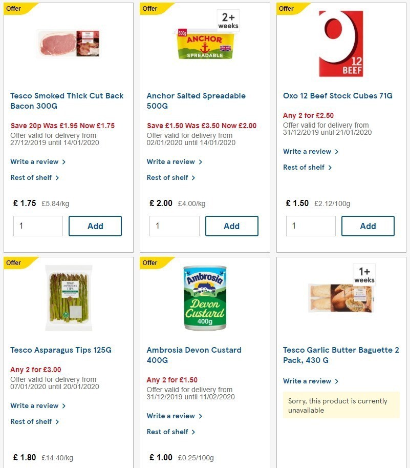 TESCO Offers from 8 January