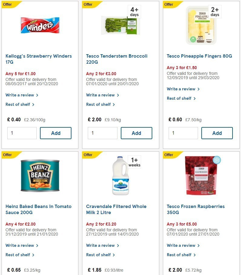 TESCO Offers from 8 January