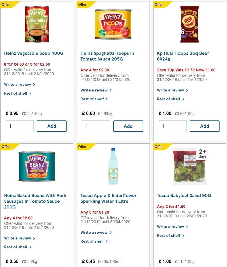 TESCO Offers from 8 January