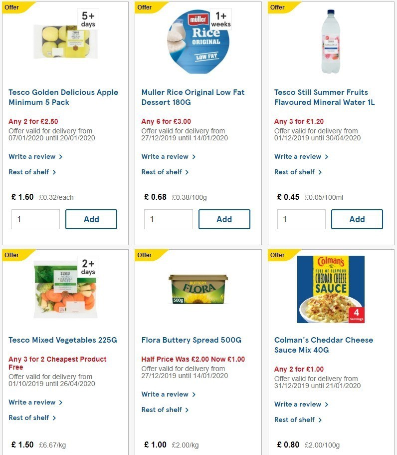 TESCO Offers from 8 January