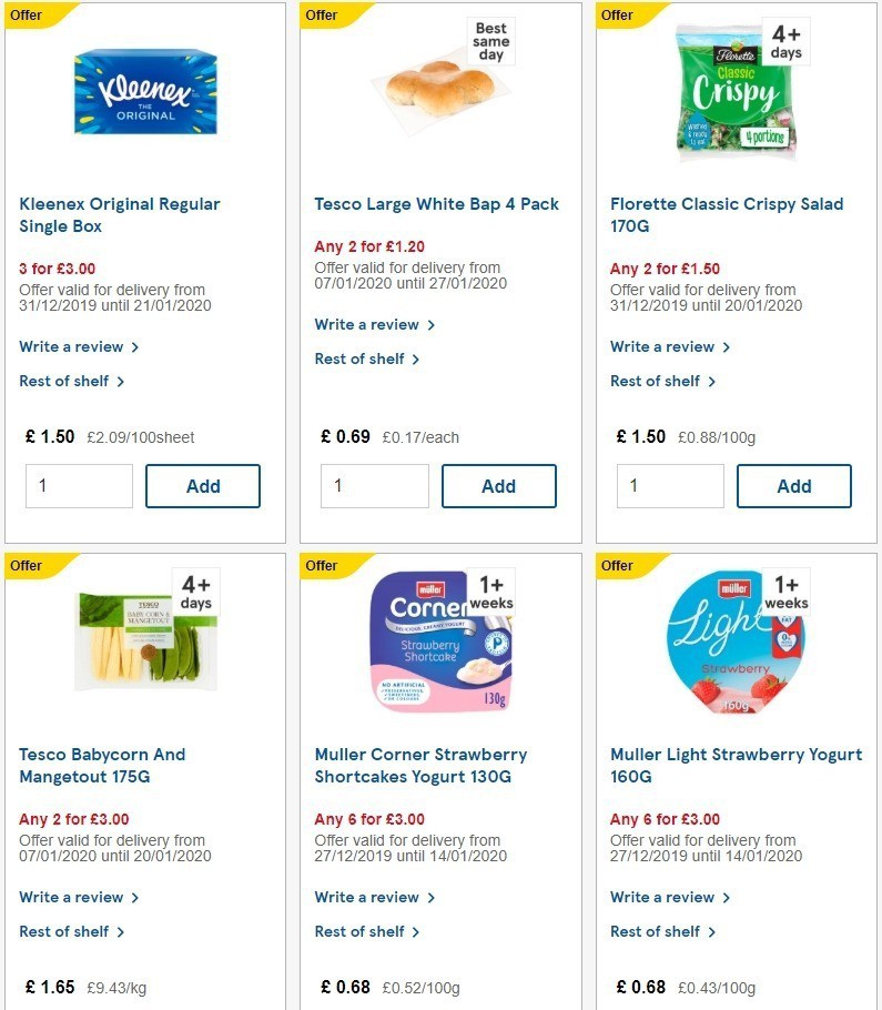 TESCO Offers from 8 January