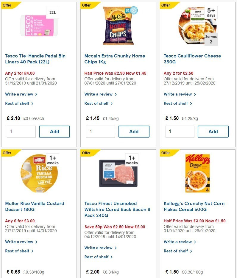 TESCO Offers from 8 January