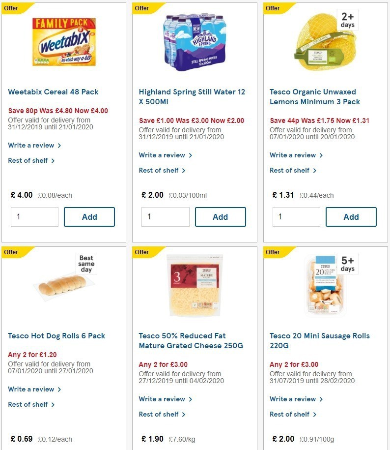 TESCO Offers from 8 January