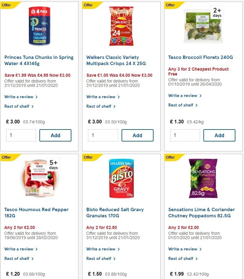 TESCO Offers from 8 January