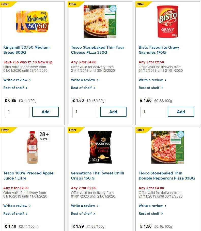 TESCO Offers from 8 January