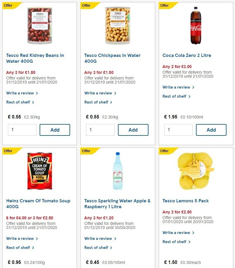 TESCO Offers from 8 January