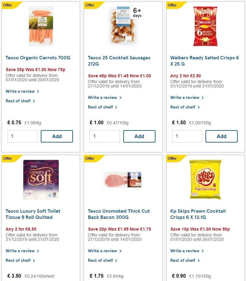 TESCO Offers from 8 January