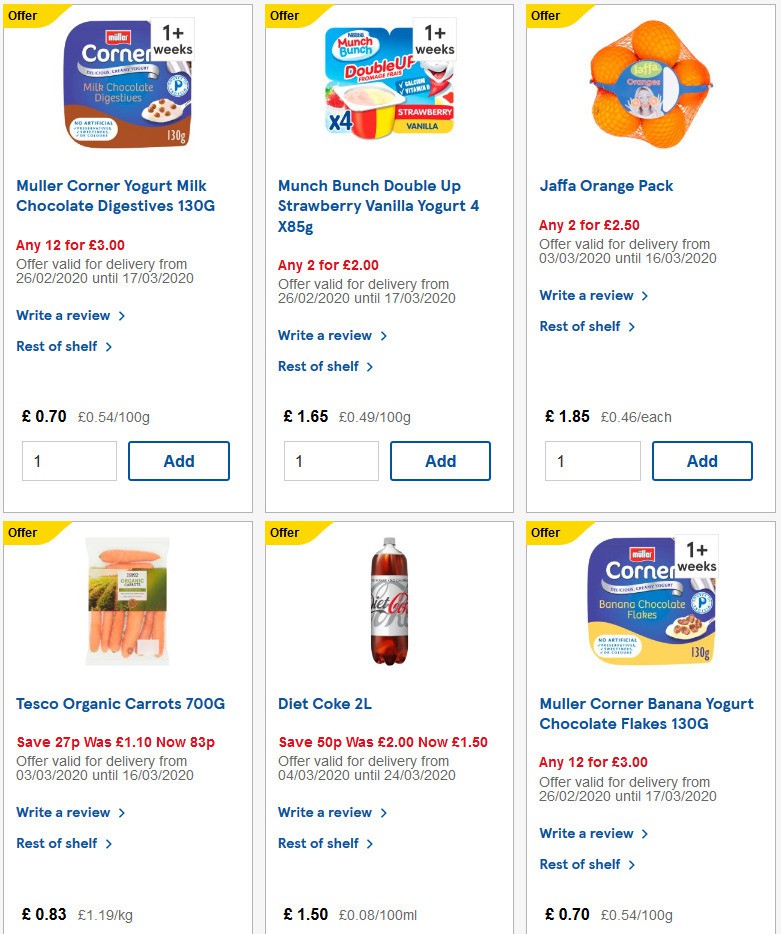 TESCO Offers from 4 March