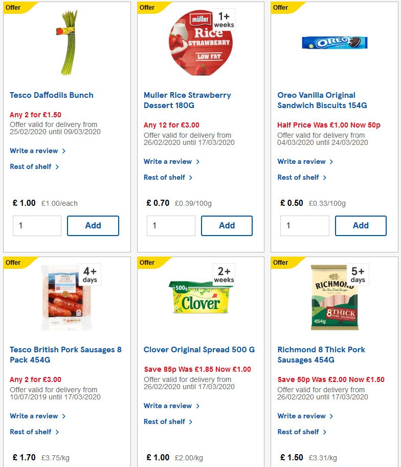 TESCO Offers from 4 March