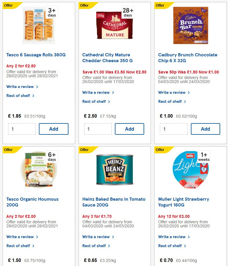 TESCO Offers from 4 March