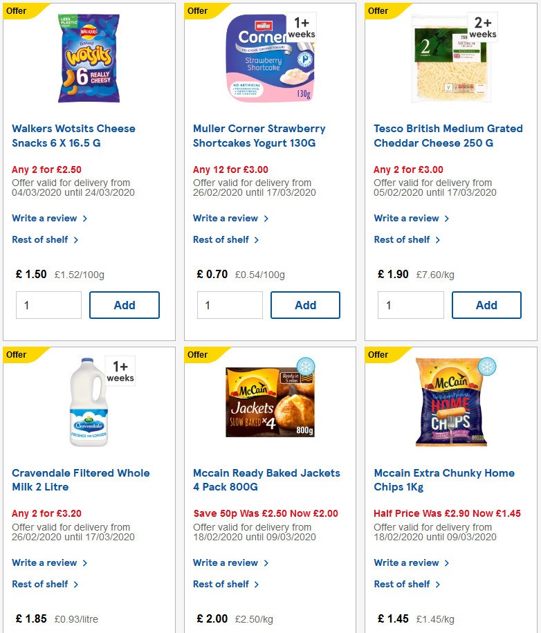 TESCO Offers from 4 March