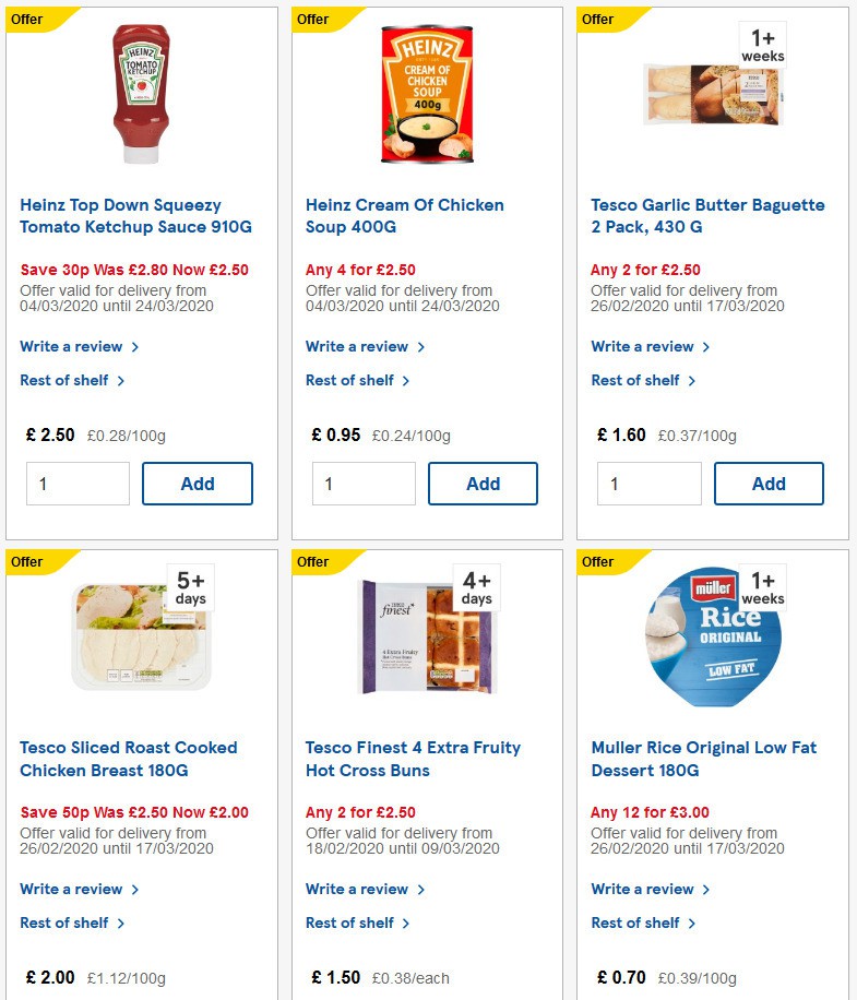 TESCO Offers from 4 March