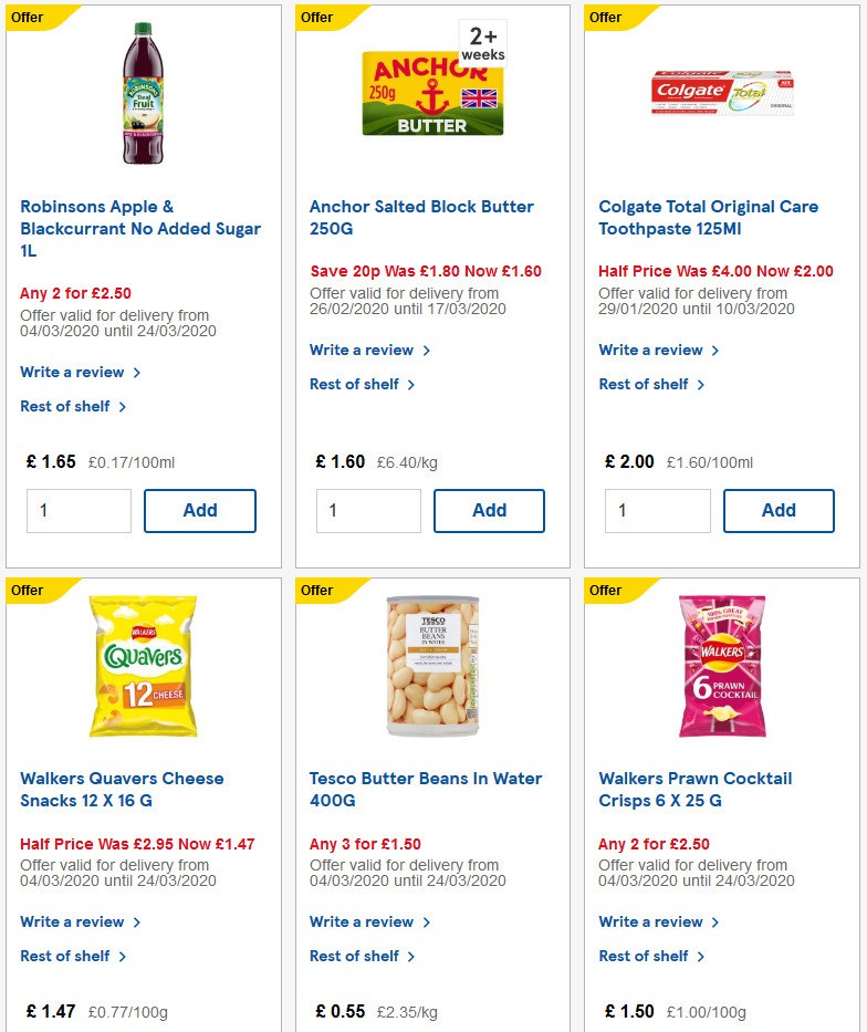 TESCO Offers from 4 March