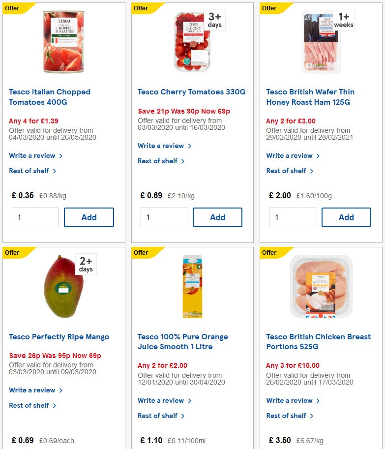 TESCO Offers from 4 March