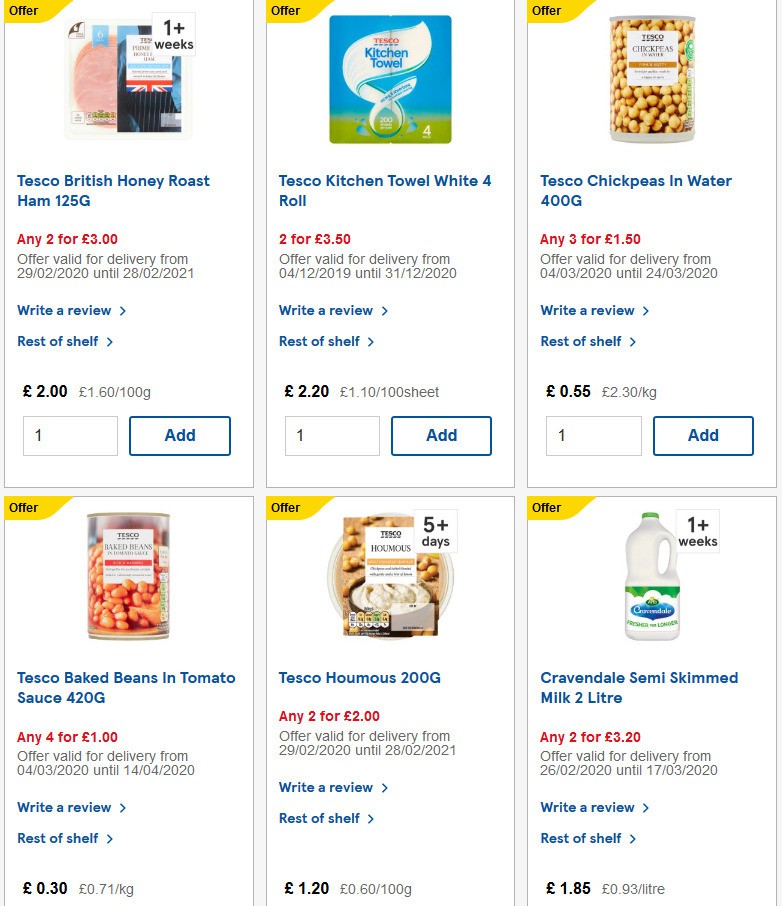 TESCO Offers from 4 March