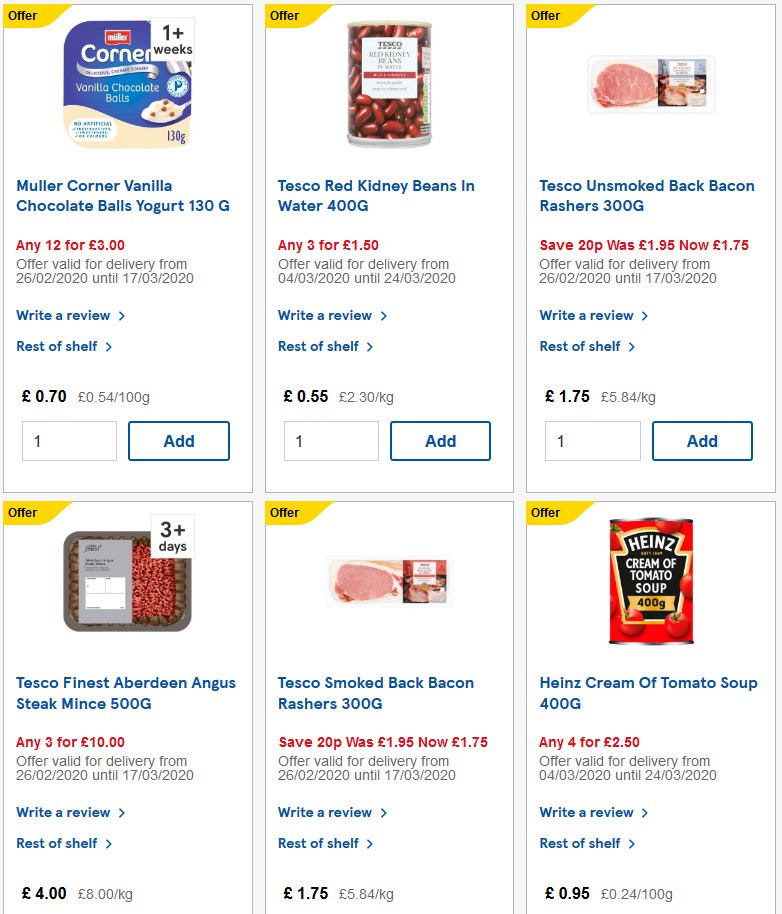 TESCO Offers from 4 March