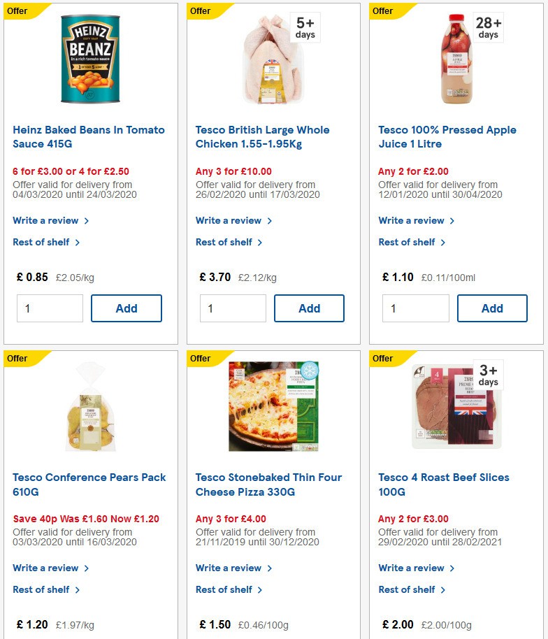 TESCO Offers from 4 March