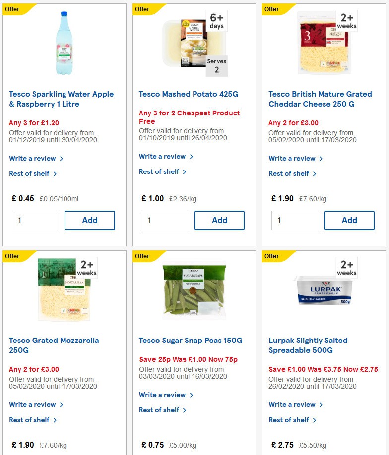 TESCO Offers from 4 March