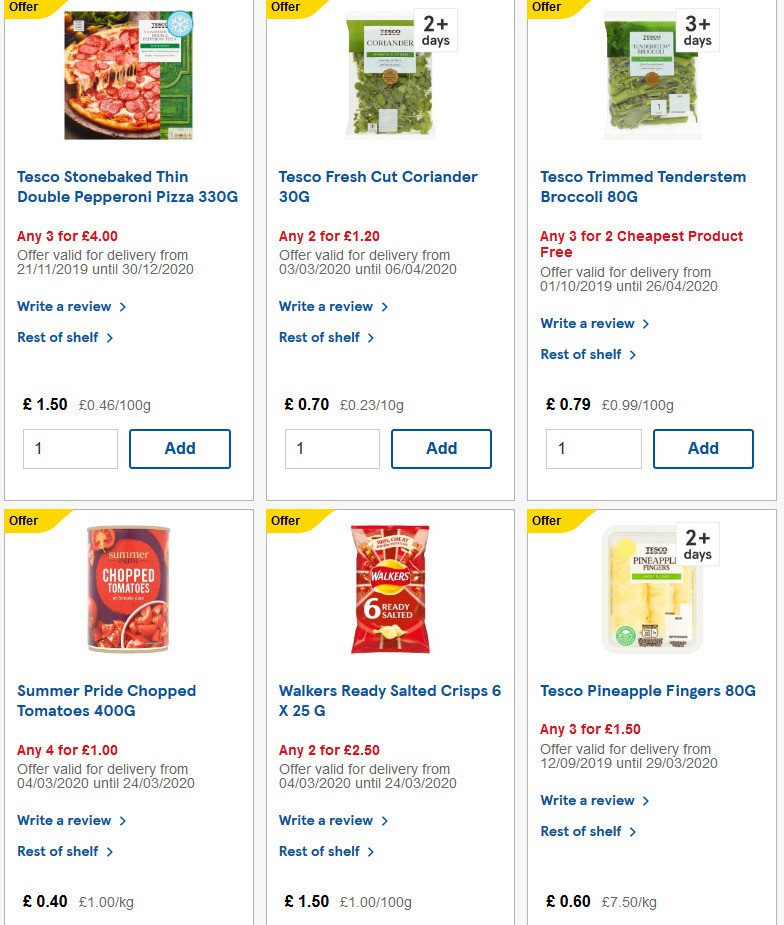 TESCO Offers from 4 March