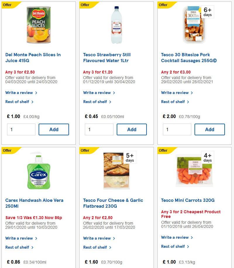 TESCO Offers from 11 March