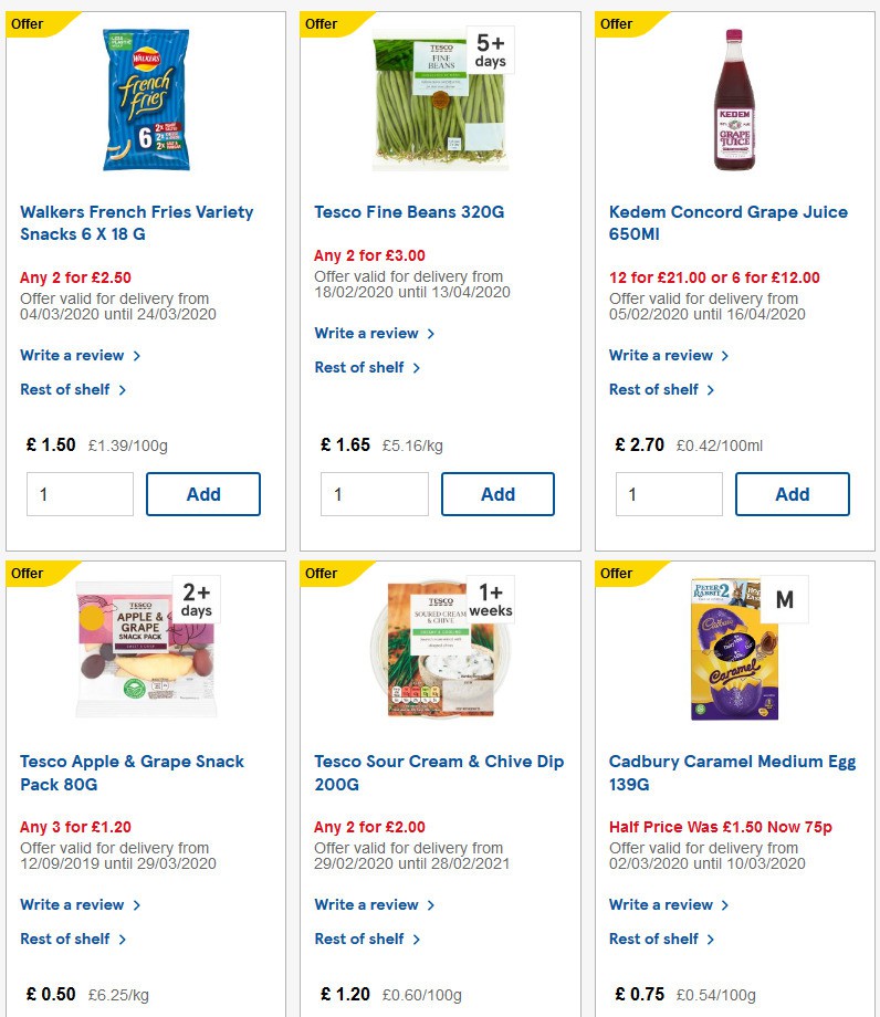 TESCO Offers from 11 March