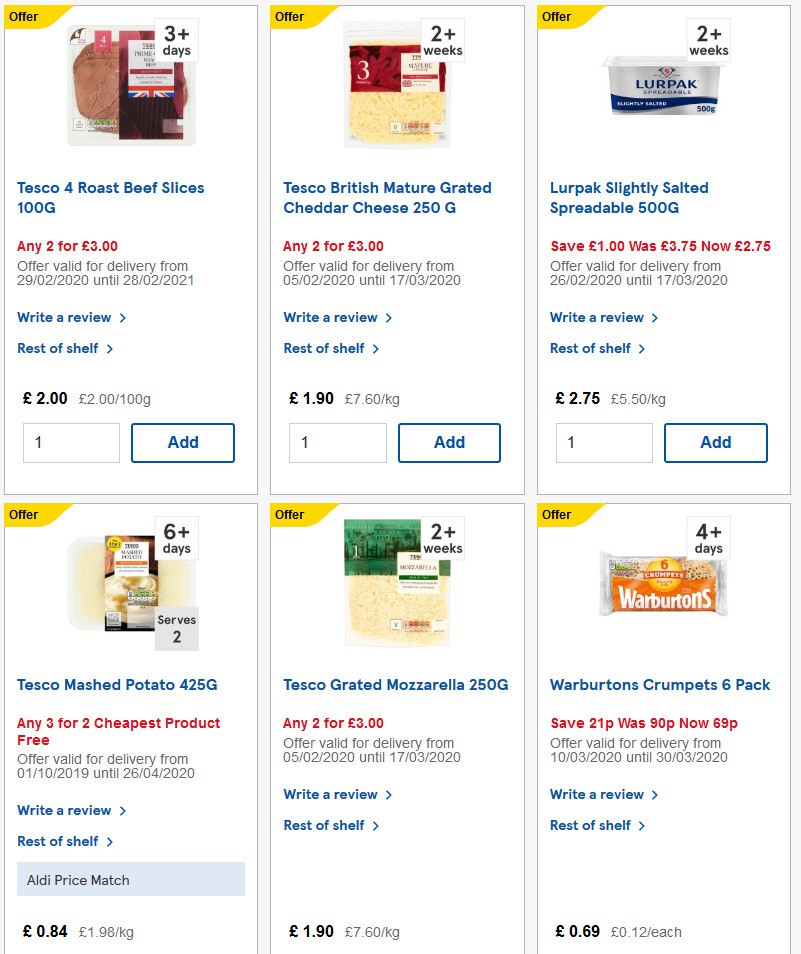 TESCO Offers from 11 March