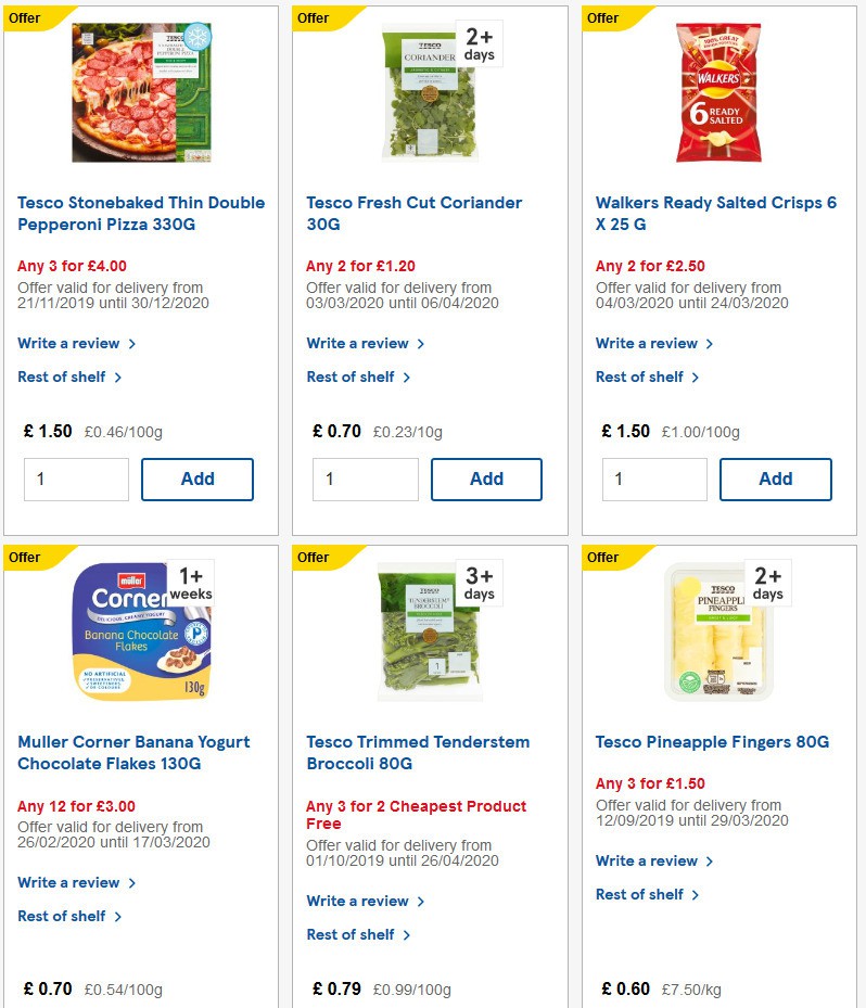 TESCO Offers from 11 March