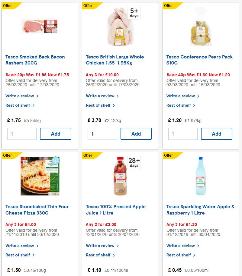 TESCO Offers from 11 March