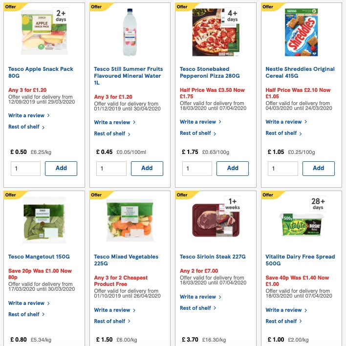 TESCO Offers from 18 March