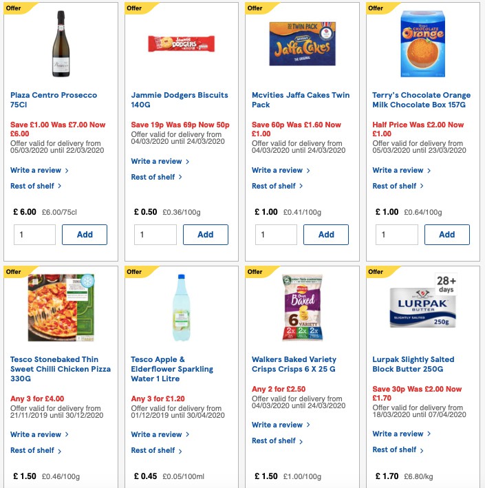 TESCO Offers from 18 March