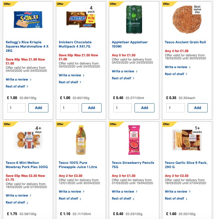 TESCO Offers from 18 March