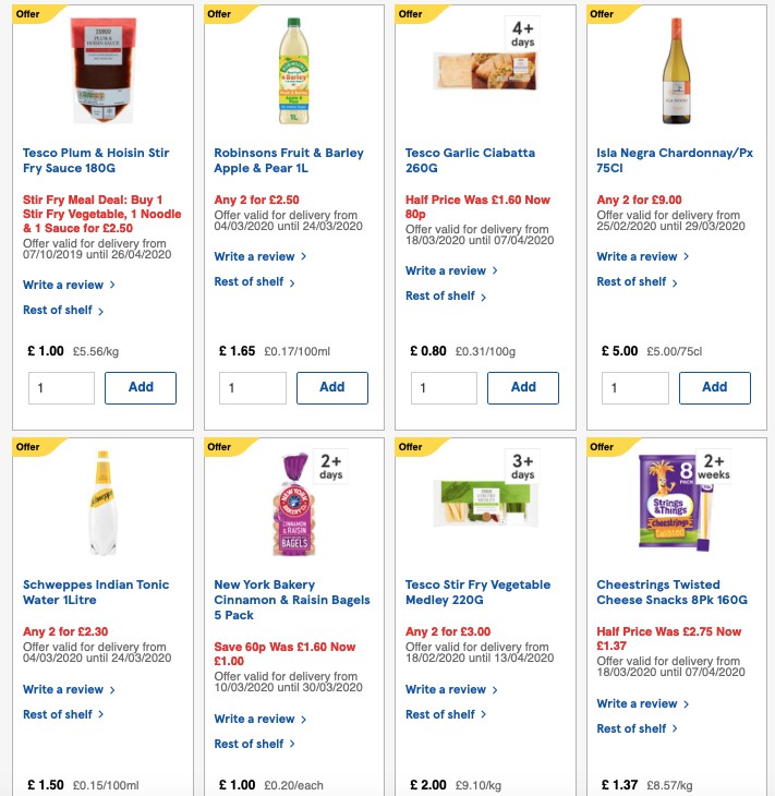 TESCO Offers from 18 March