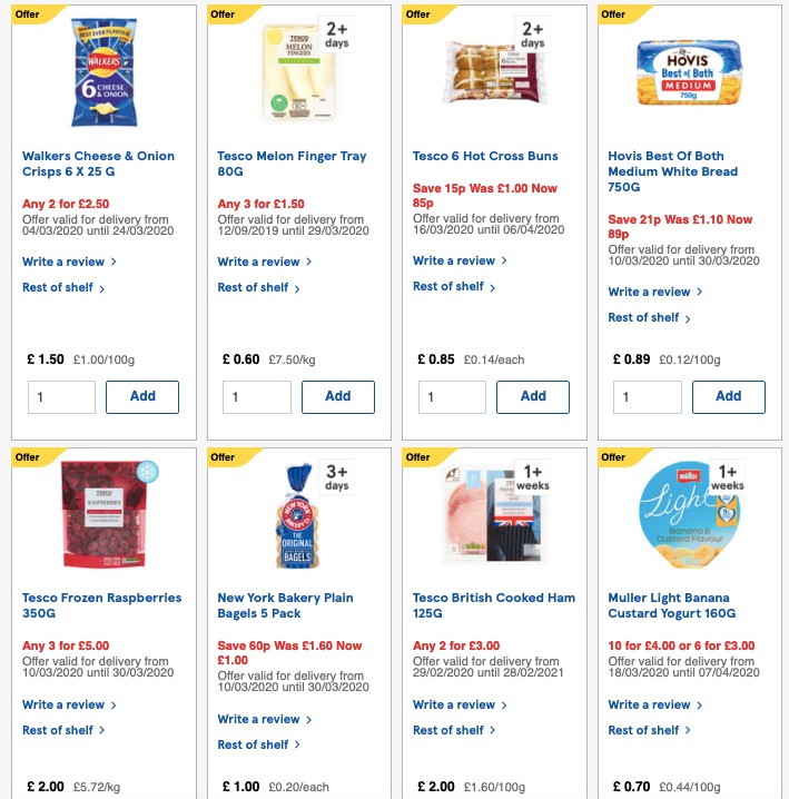 TESCO Offers from 18 March