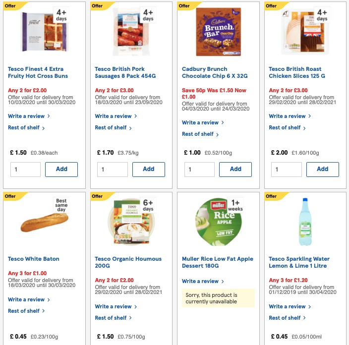 TESCO Offers from 18 March