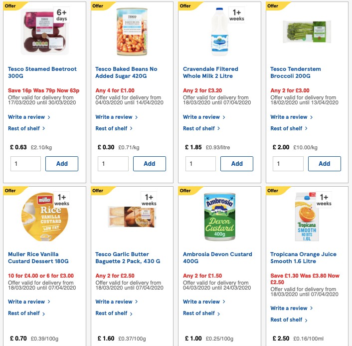 TESCO Offers from 18 March