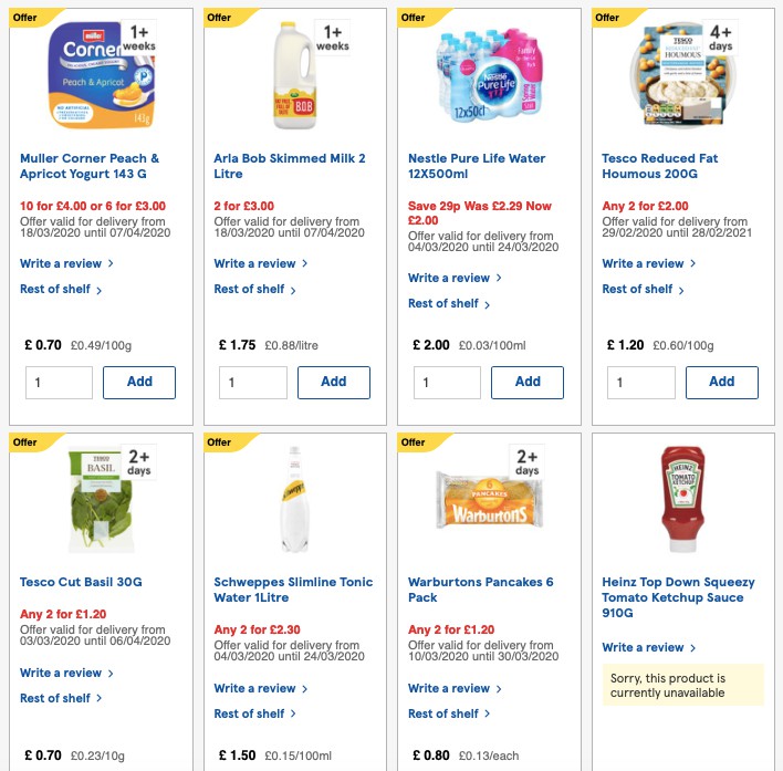 TESCO Offers from 18 March