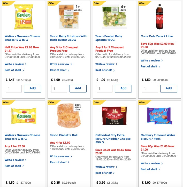 TESCO Offers from 18 March