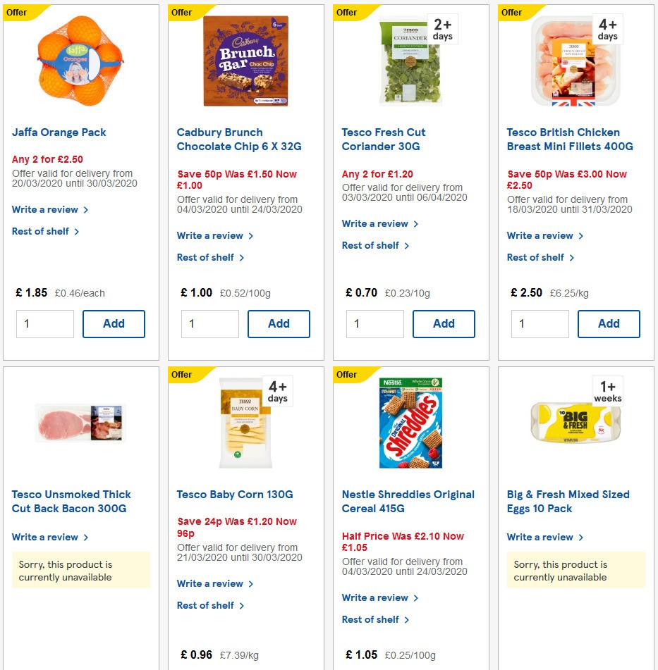 TESCO Offers from 24 March