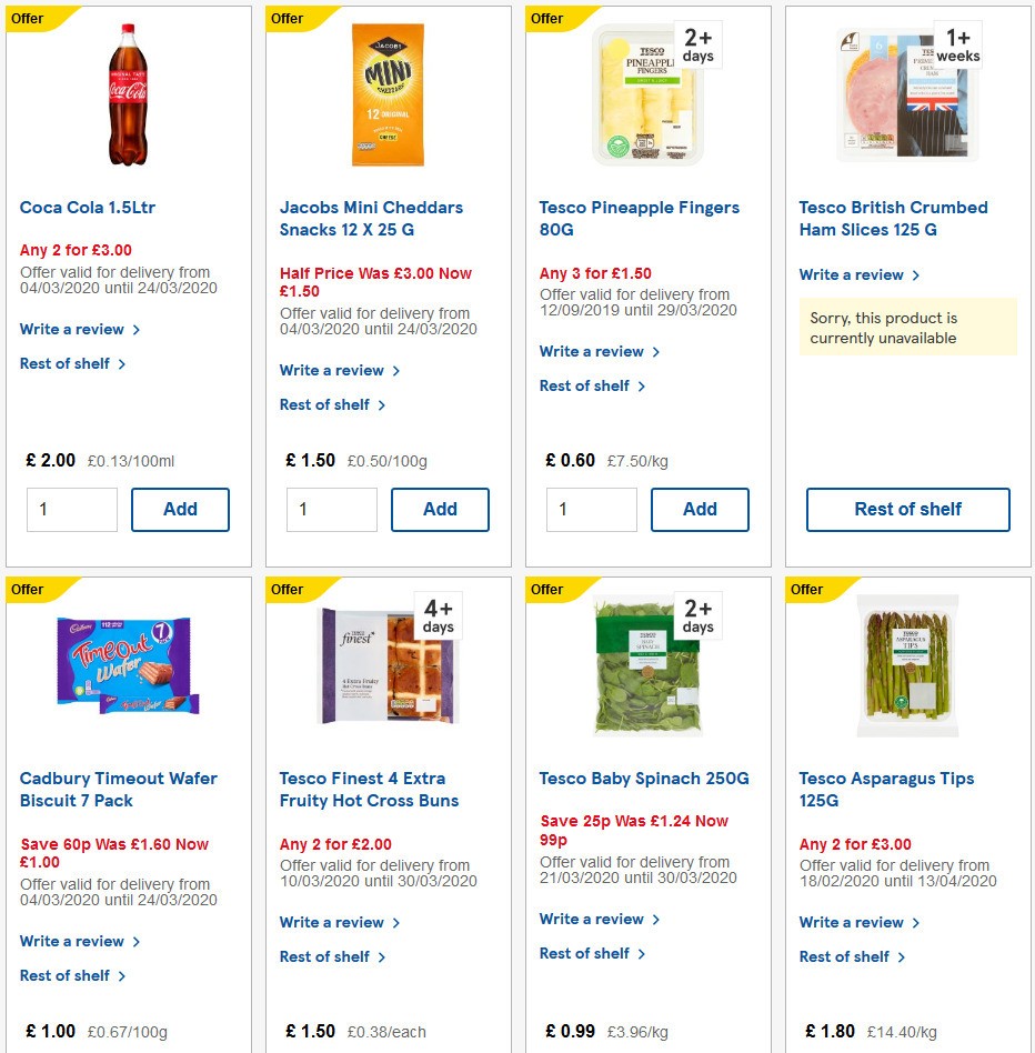 TESCO Offers from 24 March