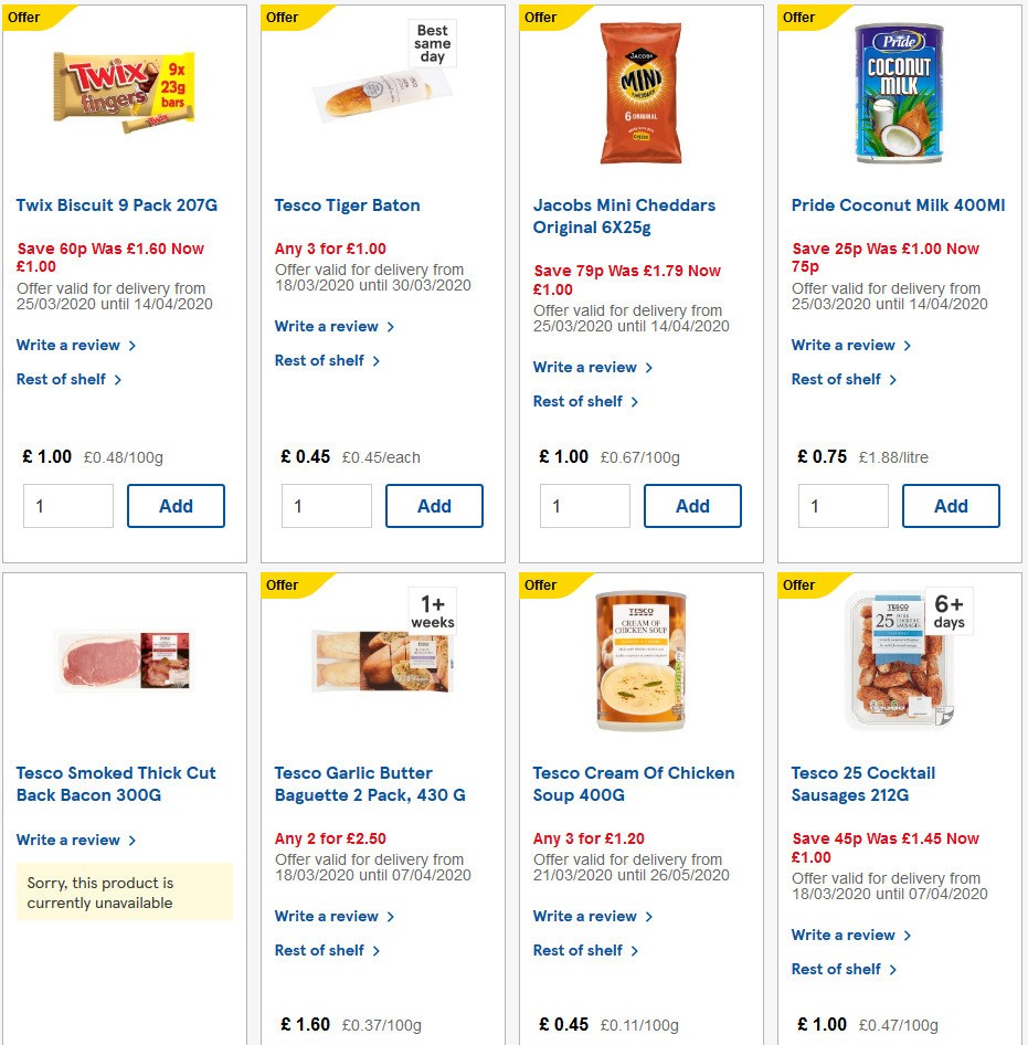 TESCO Offers from 24 March