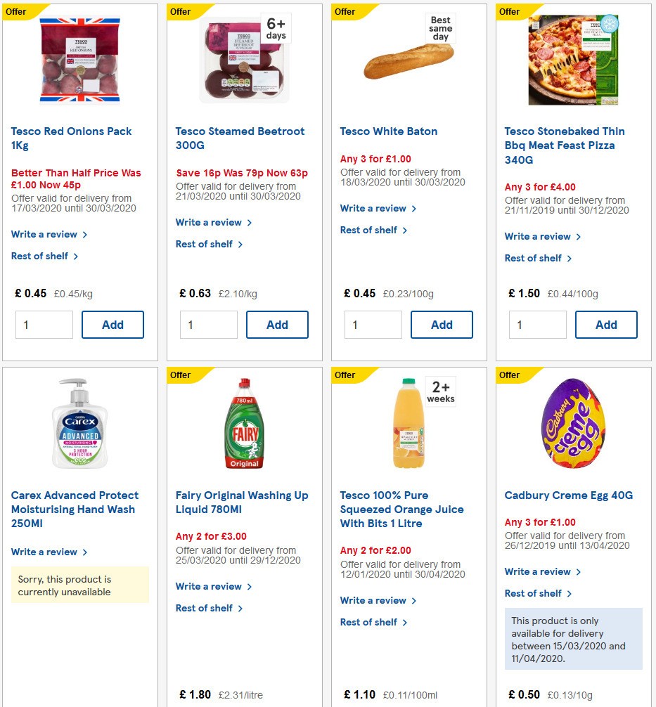 TESCO Offers from 24 March