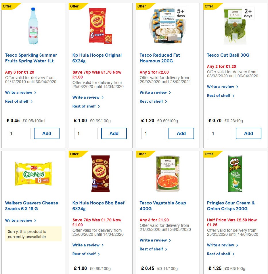 TESCO Offers from 24 March