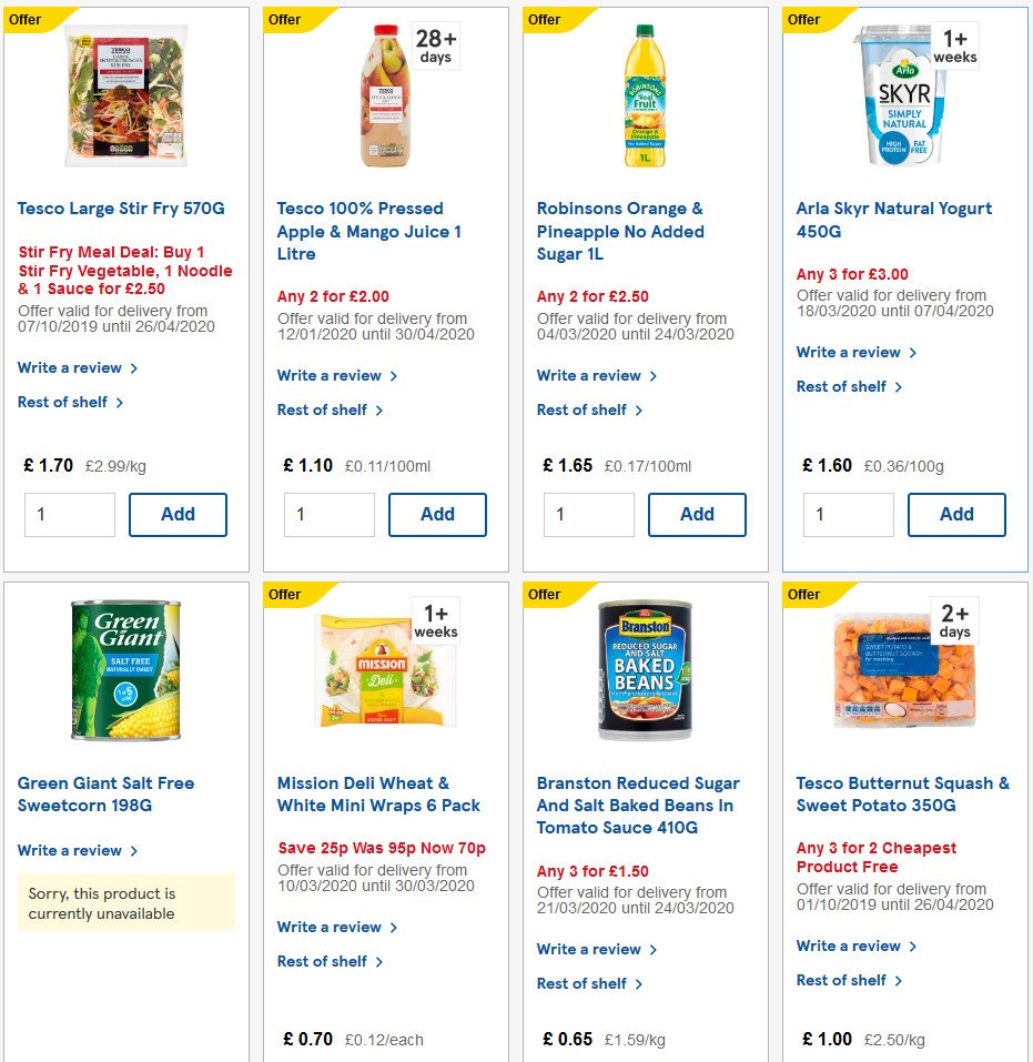 TESCO Offers from 24 March