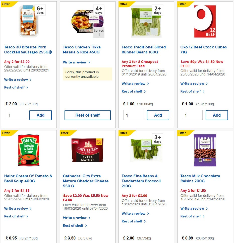 TESCO Offers from 24 March